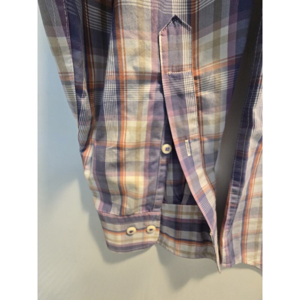 Peter Millar Button Front Shirt Plaid Checks Weekender Wash Long Sleeve Medium M - Picture 7 of 8